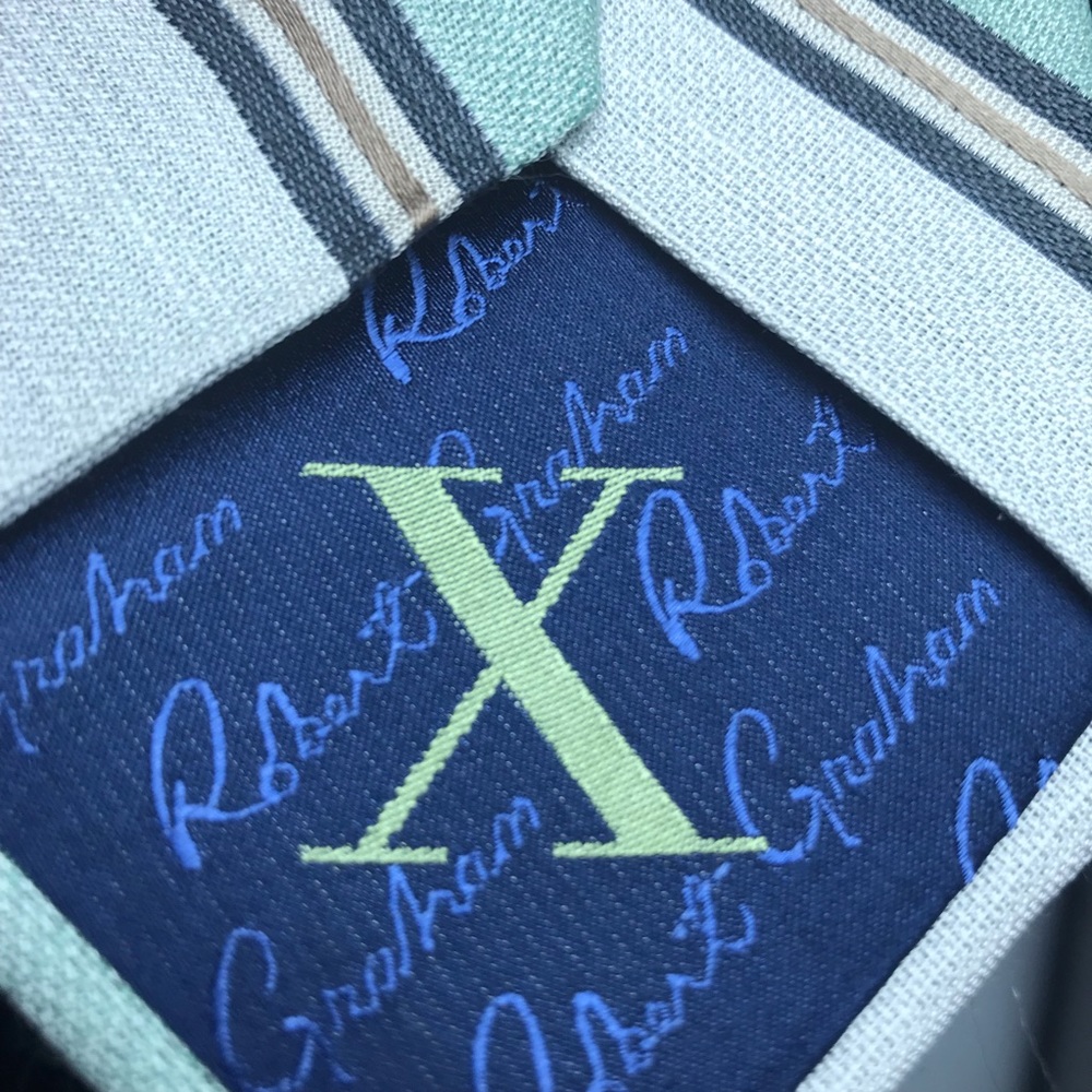 ROBERT GRAHAM, Men's Striped Tie - Picture 2 of 6